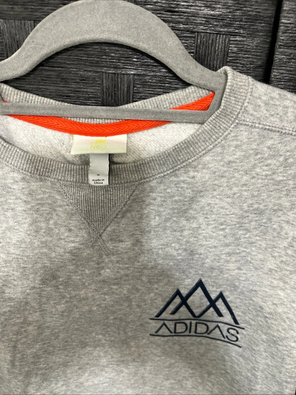 ADIDAS NEO 2015 FRONT ZIPPER POCKET SWEATSHIRT HEATHER Grey Size S. See Pics